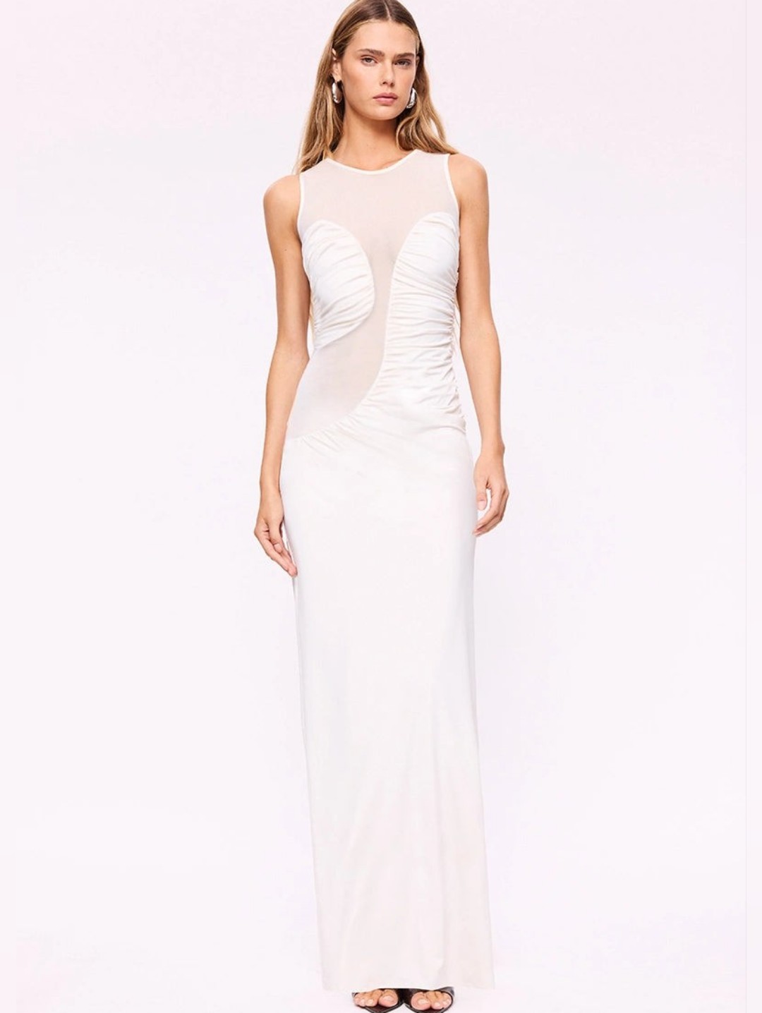 Suboo Marjo Sleeveless Midi Dress-White